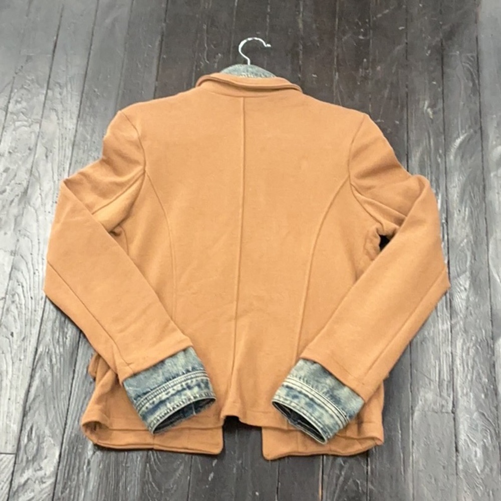 Mixed media denim jacket Clarissa tobacco - Picture 3 of 4